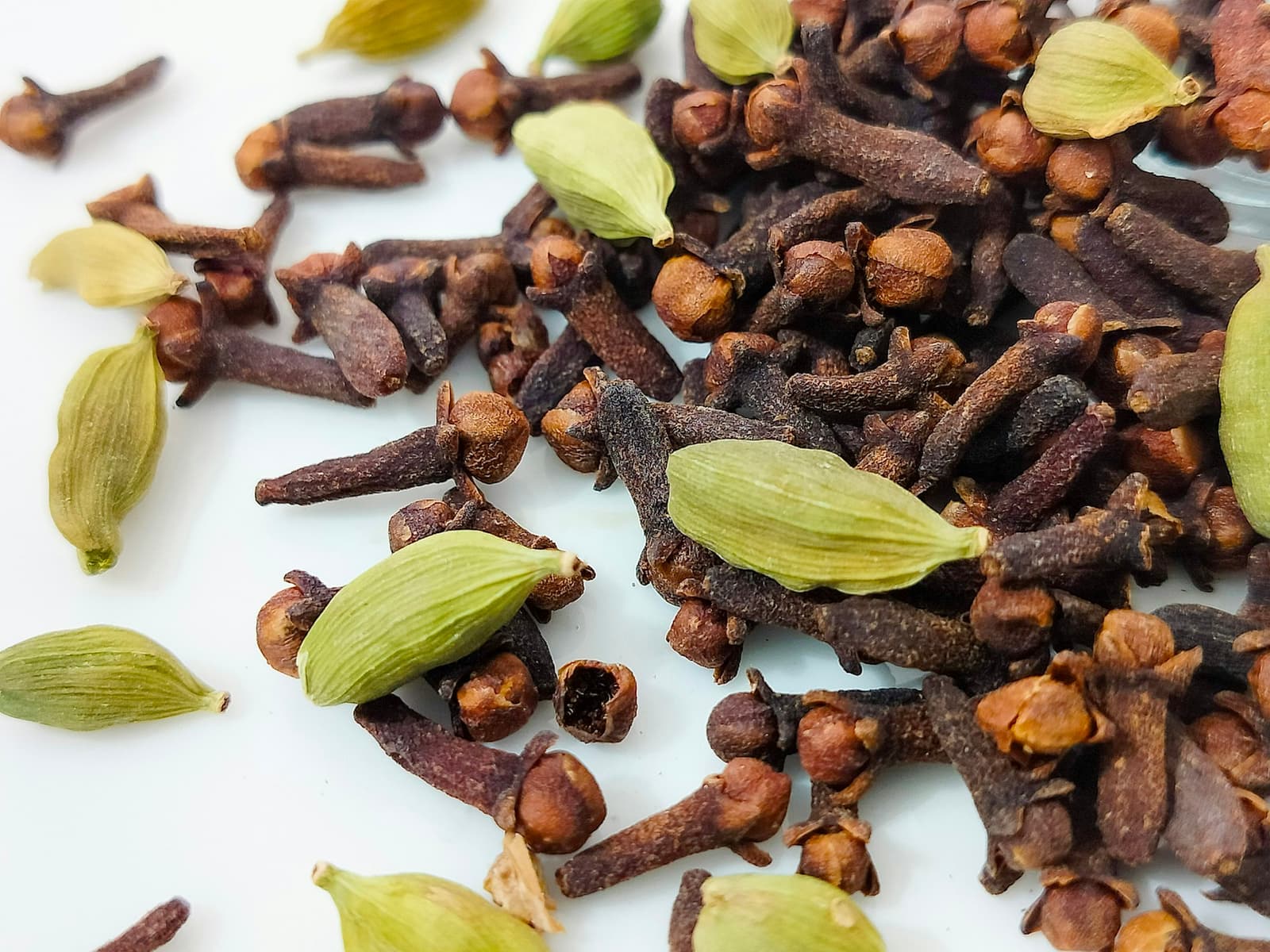 Dried cloves and cardamom pods from Zanzibar